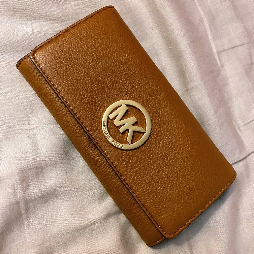 Michael Kors brown leather wallet